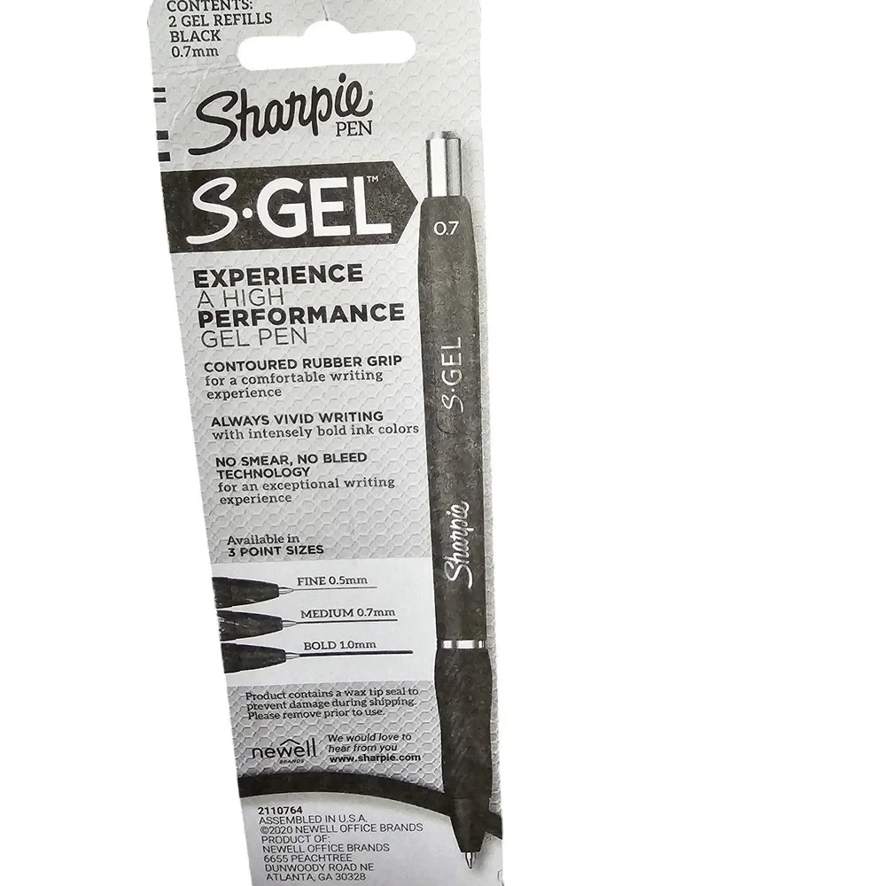 Sharpie S-Gel Pen Refills Black Ink Medium 0.7mm 2 Count 2110764